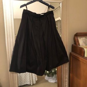 1901 pleated A -line full black skirt sz 12
